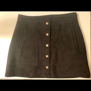 Faux suede skirt